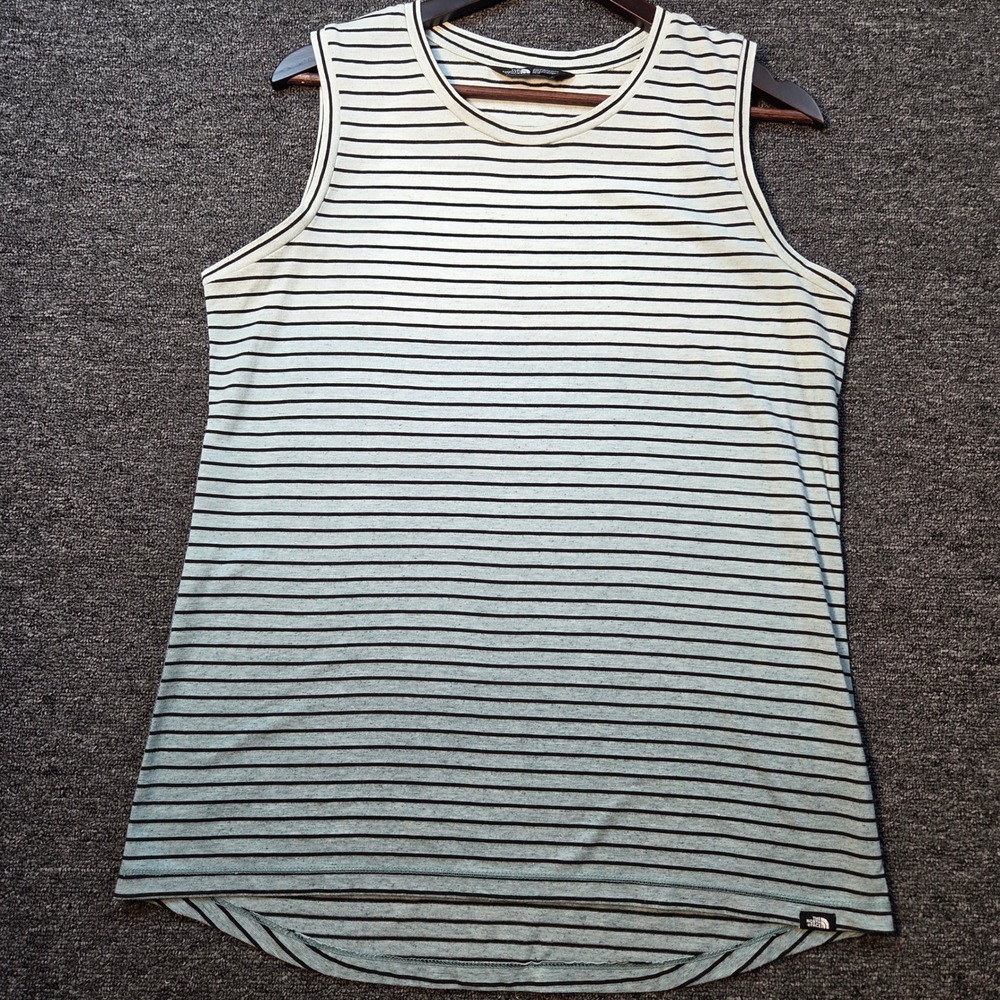 The North Face Tank‎ Top Womens Medium Striped Outdoor Crew Neck Gorpcore Casual